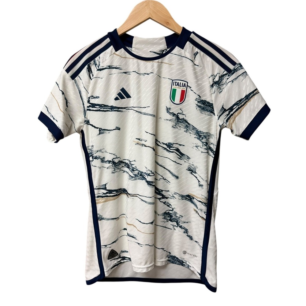 ITALY Soccer Football Jersey Women's Size M White Athletic Shirt‎ Active EUC